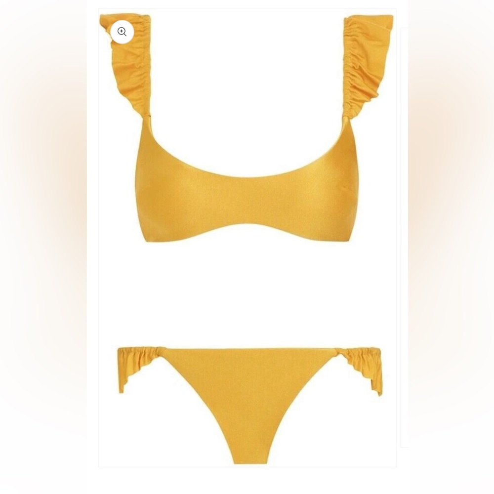 Zimmerman yellow two piece bikini with ruffle. Size 1.